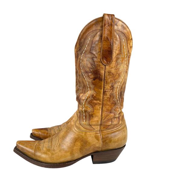 Men’s Old Gringo Tan Leather Western Cowboy Boots Size 8 - Picture 6 of 9